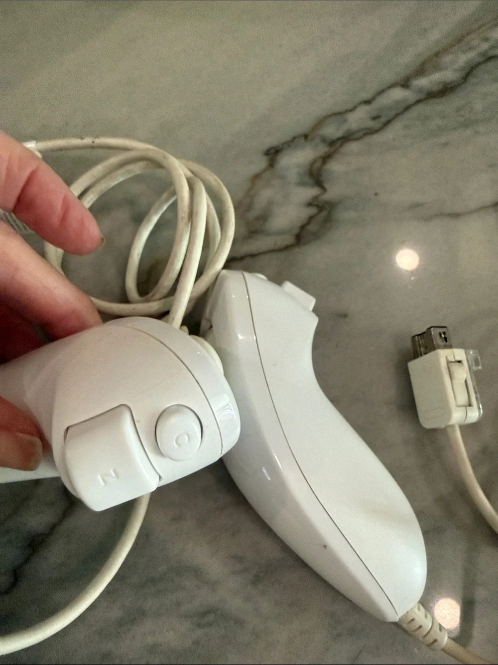 Nintendo Wii Nunchuk controllers pair (2) RVL-004 Gaming Play Fun